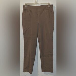 Chico’s Fabulously Slimming Camel Brown Pull-on Stretch Ankle Pants